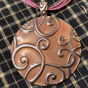 Pink Corded Necklace Approx 19 inches 5/$25